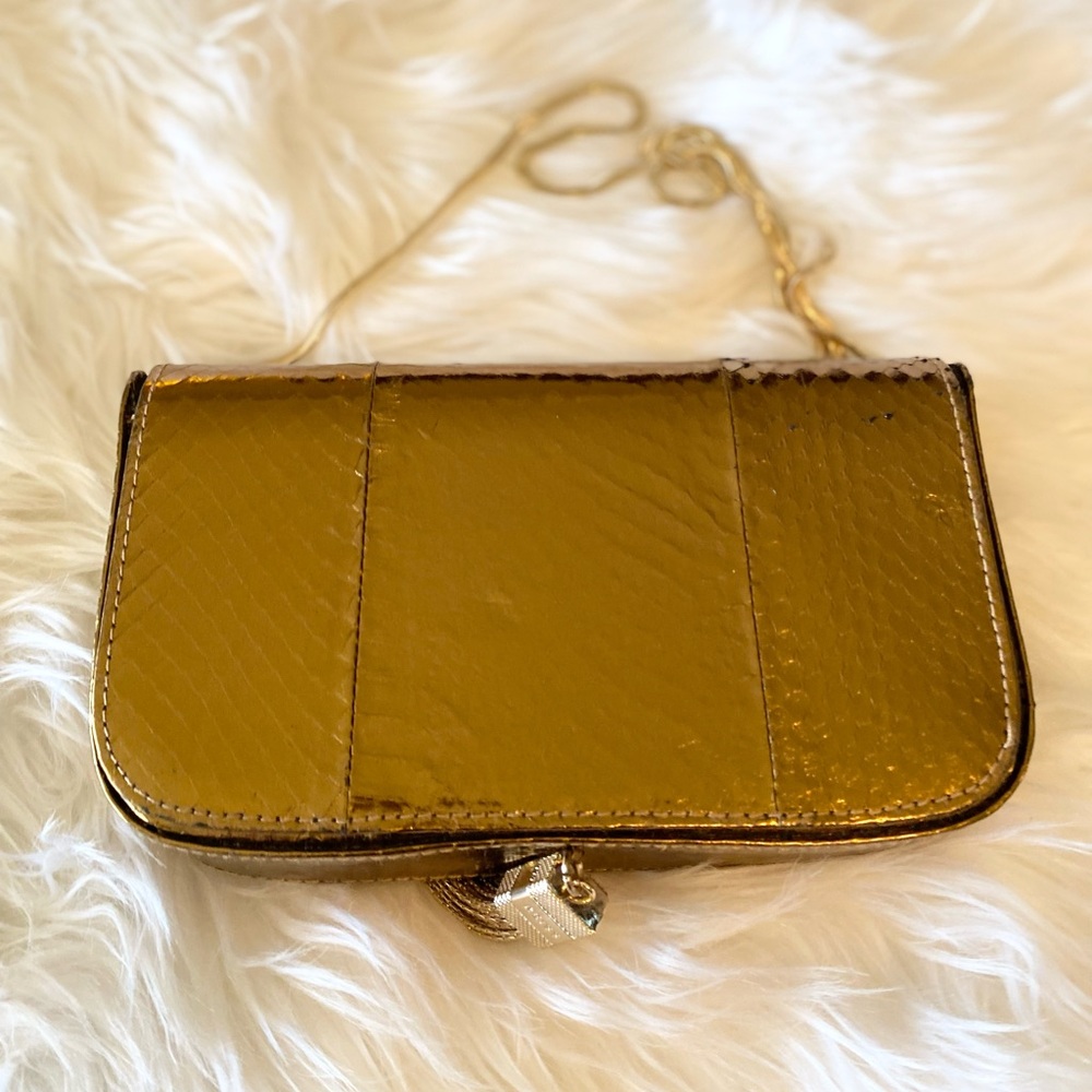 Reiss Gold Clutch Bag